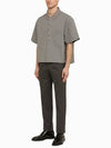 Striped Short Sleeve Shirt Grey - THOM BROWNE - BALAAN 3