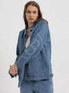 AU Australia SS LINK Workwear Jacket Denim ST1L0491 Mid Blue WOMENS - STUSSY - BALAAN 3