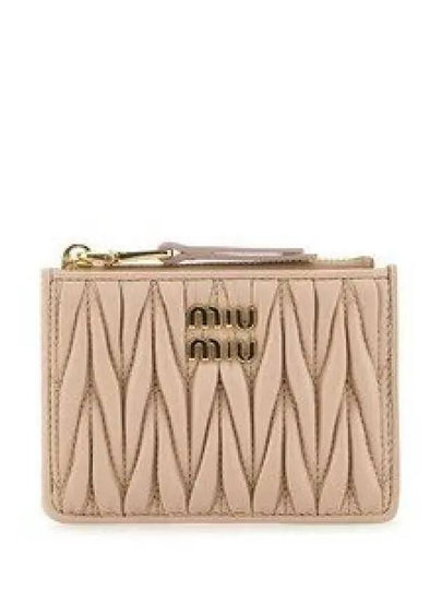 Matelasse Nappa Leather Card Wallet Pink - MIU MIU - BALAAN 2