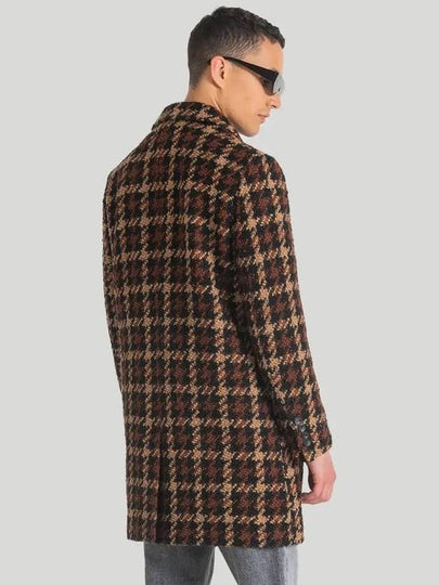 Wool blend houndstooth half coat CO114 - IKALOOOK - BALAAN 2