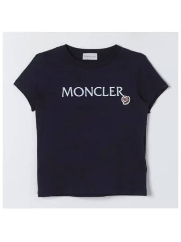 Kids Logo T Shirt Navy 8C0000583907 778 - MONCLER - BALAAN 1