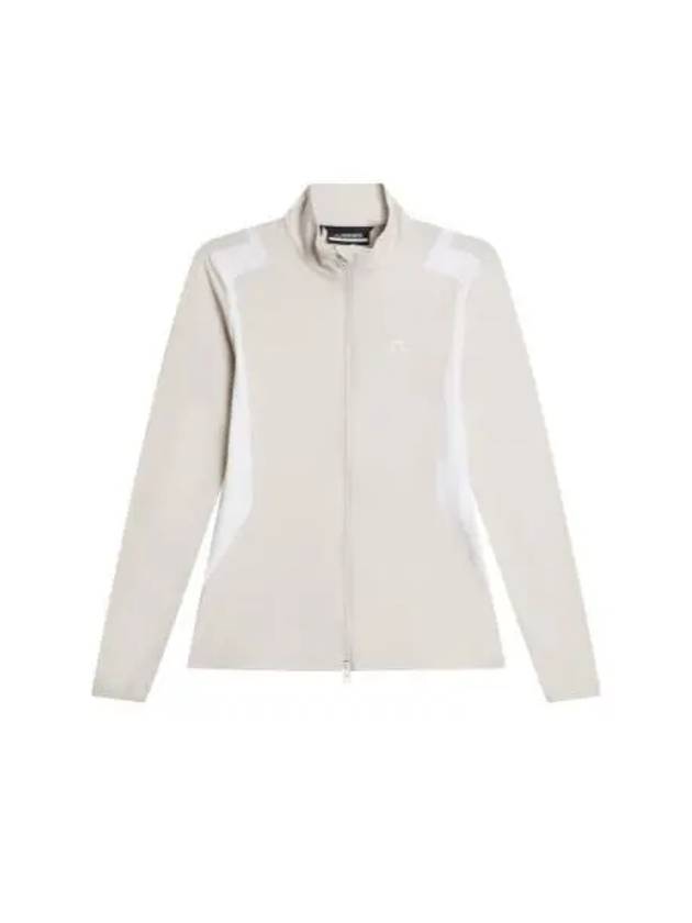 Women's Mae Zip Mid Layer Track Jacket Moonbeam - J.LINDEBERG - BALAAN 1