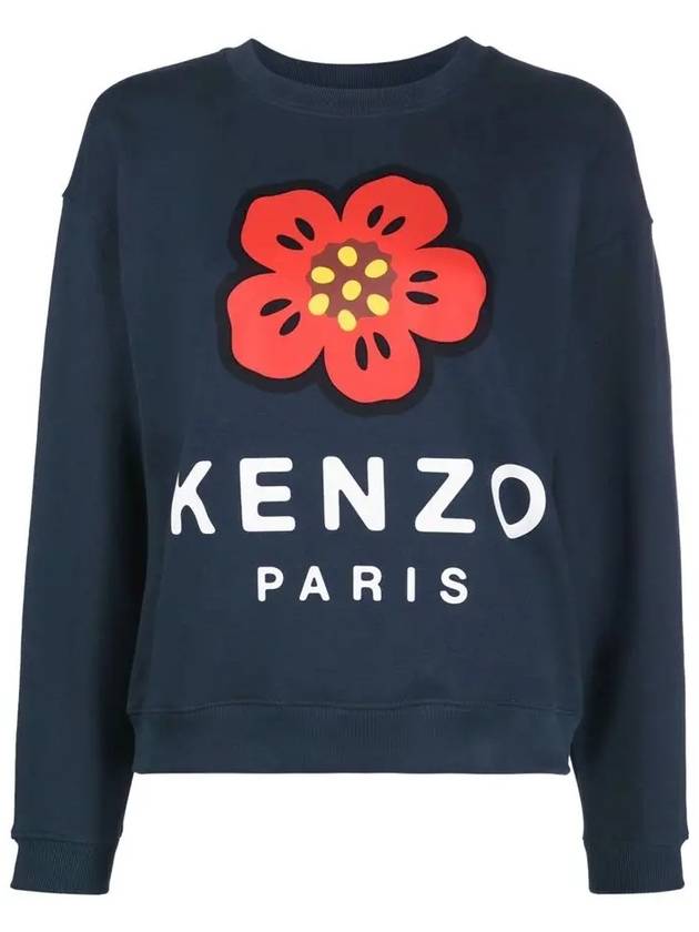 22FW flower logo printing brushed sweatshirt 2SW011 4ME 77 - KENZO - BALAAN 2