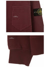 Wappen Patch Pocket Sweatshirt Burgundy - STONE ISLAND - BALAAN 7