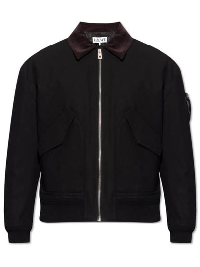 Classic Cotton Bomber Jacket Black - LOEWE - BALAAN 2