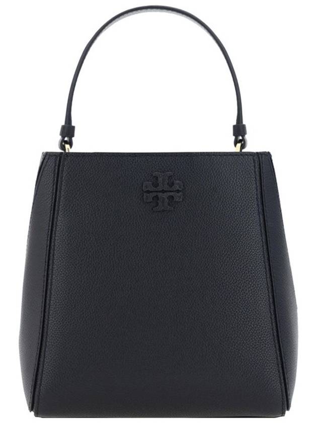 Mcgraw Logo Small Bucket Bag Black - TORY BURCH - BALAAN 3