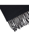 Small Heart Logo Classic Wool Scarf Black - AMI - BALAAN 8