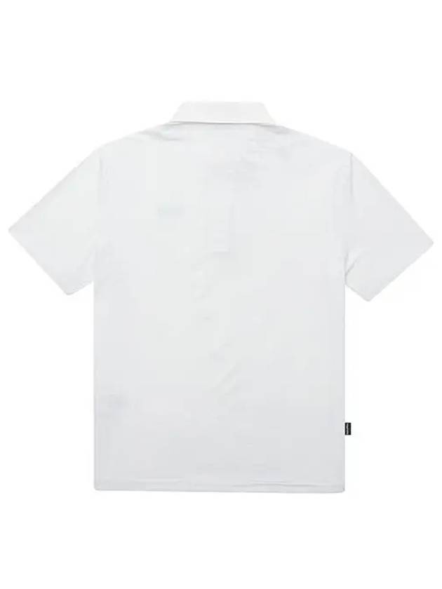 Men's Scarf Logo Jagard Short Sleeve T-Shirt White - BLACK&WHITE - BALAAN 3