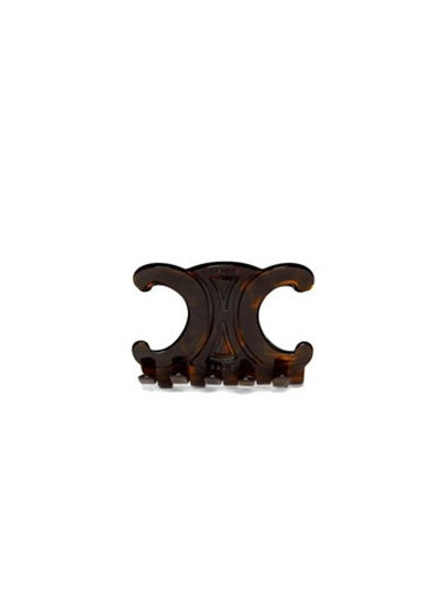 Triomphe Large Hair Clip Dark Havana - CELINE - BALAAN 2