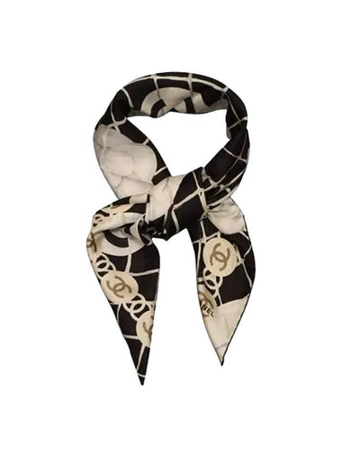 Workshop Season Silk Scarf Black - CHANEL - BALAAN 1