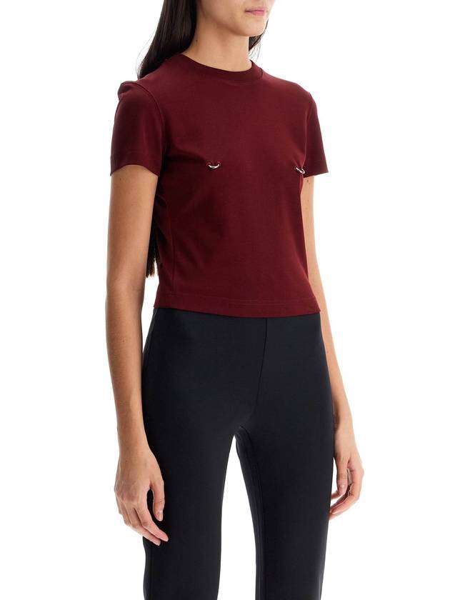 cropped t-shirt with piercing - MUGLER - BALAAN 2