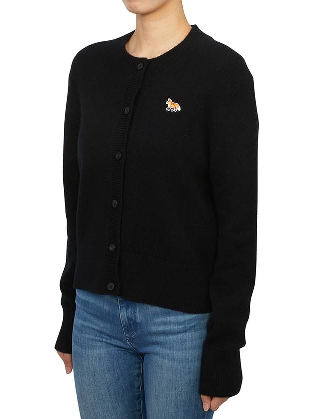 Baby Fox Patch Wool Cardigan Black - MAISON KITSUNE - BALAAN 4