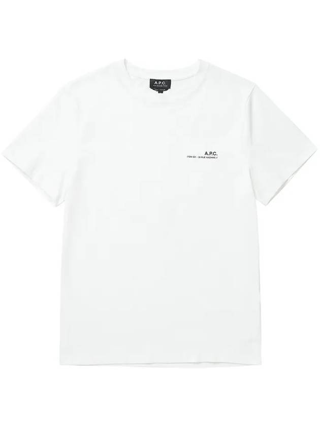 Men's Item Logo Cotton Short Sleeve T-Shirt White - A.P.C. - BALAAN 5