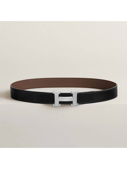 Reversible Leather Strap 32mm Belt Black - HERMES - BALAAN 2