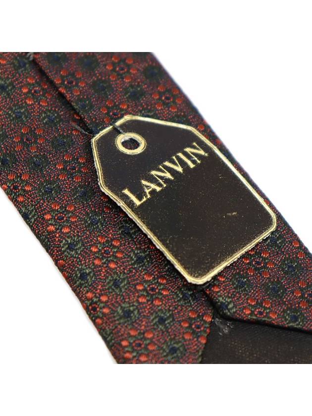 100 silk red flower embroidered tie - LANVIN - BALAAN 6