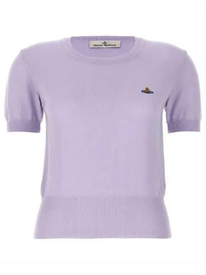 Bea Embroidery Logo Knit Top Lavender - VIVIENNE WESTWOOD - BALAAN 2