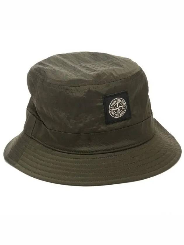 Logo Patch Bucket Hat Khaki - STONE ISLAND - BALAAN 2