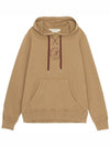 Logo Print Cotton Hoodie Malt - GOLDEN GOOSE - BALAAN 2