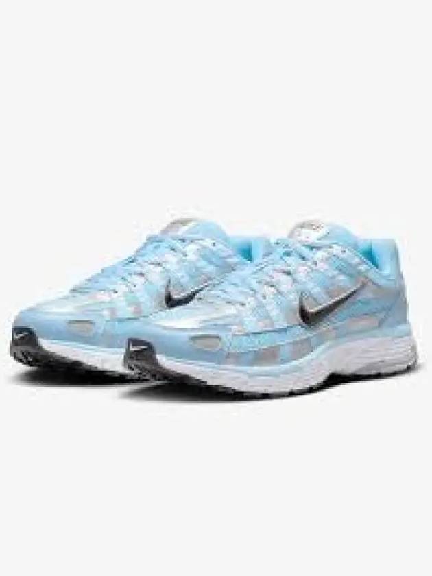 P 6000 Metallic Low Top Sneakers Aquarius Blue Black - NIKE - BALAAN 2