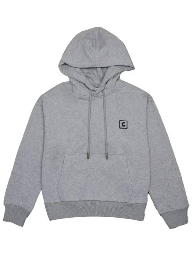 Back logo cotton hooded top gray - WOOYOUNGMI - BALAAN 3