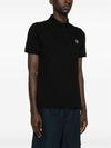 Pique Stretch Cotton Short Sleeve Polo Shirt Black - STONE ISLAND - BALAAN 4