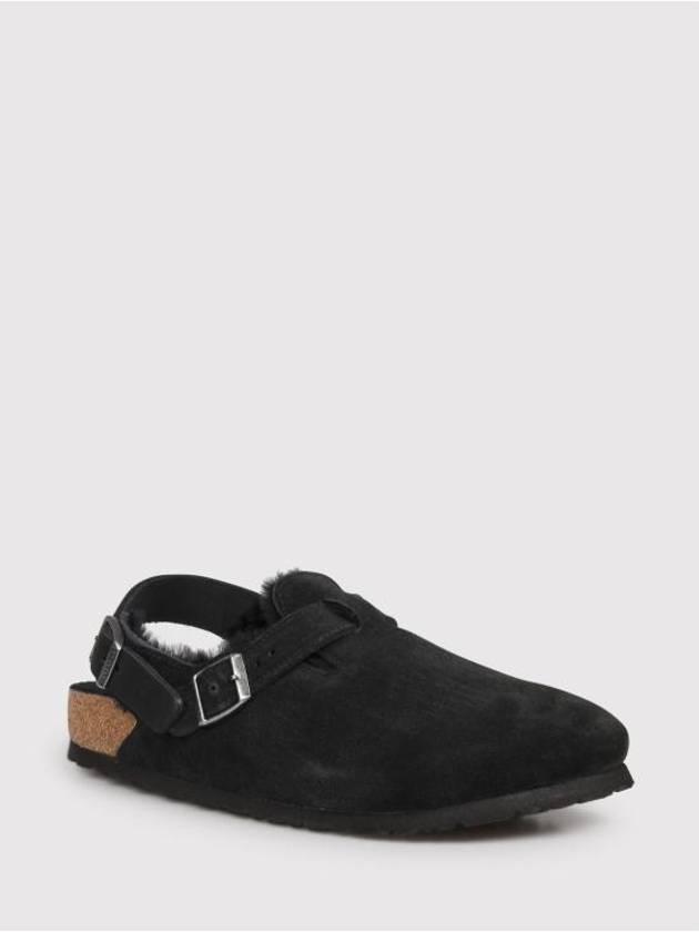 Tokio Shearling Suede Sandals Black - BIRKENSTOCK - BALAAN 3