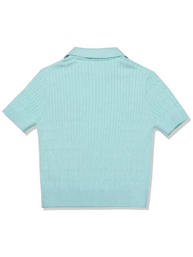 Cable Tone & Tone Logo Knit Women MINT - 20THHOLE - BALAAN 6