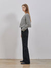 Denim Long Relaxed Boot Cut Pants Black - RYUL+WAI: - BALAAN 3