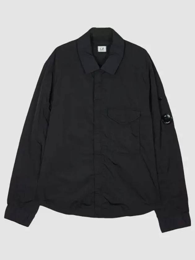 Chrome-R Lens Over Long Sleeve Shirt Black - CP COMPANY - BALAAN 2