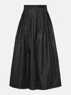 Dindy Cotton Long Pleated Skirt Black - MAX MARA - BALAAN 2