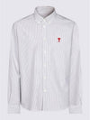 De Coeur Striped Long Sleeve Shirt Light Blue - AMI - BALAAN 2