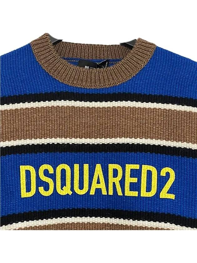 Logo Striped Knit Top - DSQUARED2 - BALAAN 4