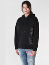 Women's Side Logo Hoodie Black - MONCLER - BALAAN 3