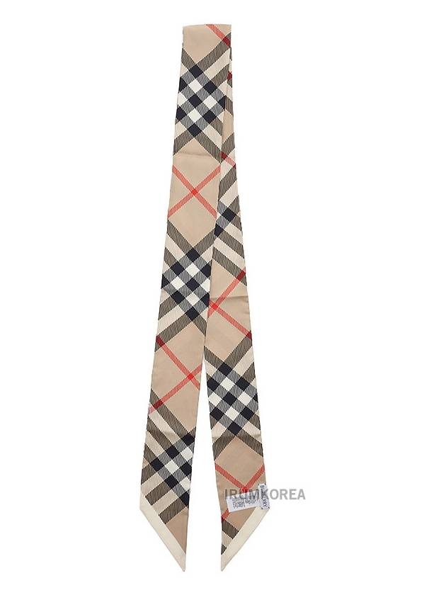 Skinny Check Silk Scarf Archive Beige - BURBERRY - BALAAN 3