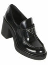 Brushed Leather Loafers Pumps Black - PRADA - BALAAN 2