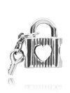 Paddle Lock Padlock Heart Key Charm Silver - PANDORA - BALAAN.