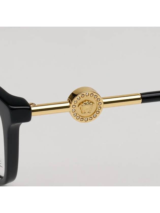 Glasses frame VE3299B GB1 square horn rim Medusa fashion - VERSACE - BALAAN 5