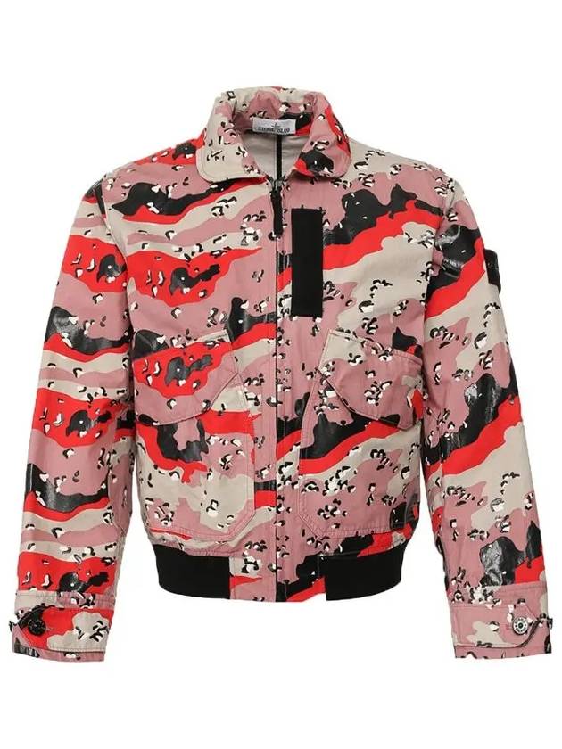 Art Print Wappen Camo Plaster Bomber Jacket Pink - STONE ISLAND - BALAAN 3