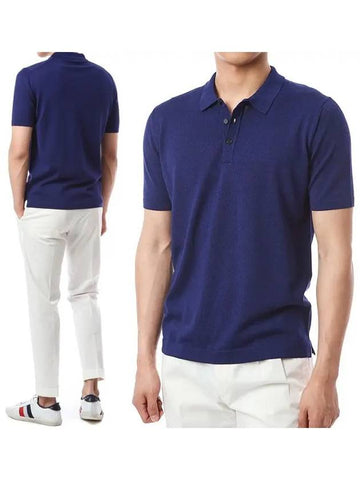 Button collar short sleeve knit RC20024 12 - ROBERTO COLLINA - BALAAN 1