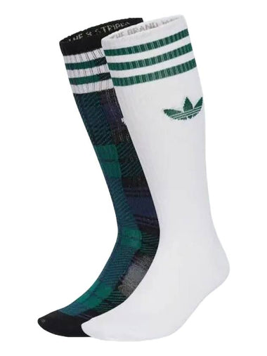 Tartan Crew Socks 2 Pack Set - ADIDAS - BALAAN 1