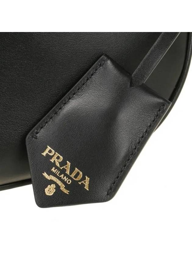 Leather Mini Shoulder Bag Black - PRADA - BALAAN 7