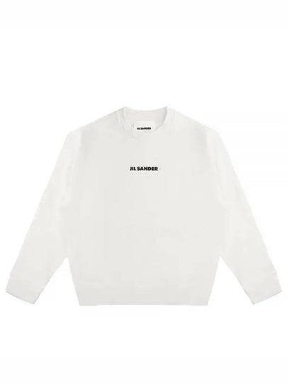 Logo Print Oversized Sweatshirt White - JIL SANDER - BALAAN 2