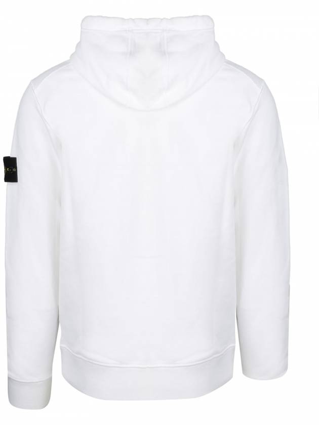 Wappen Patch Cotton Fleece Hoodie White - STONE ISLAND - BALAAN 3