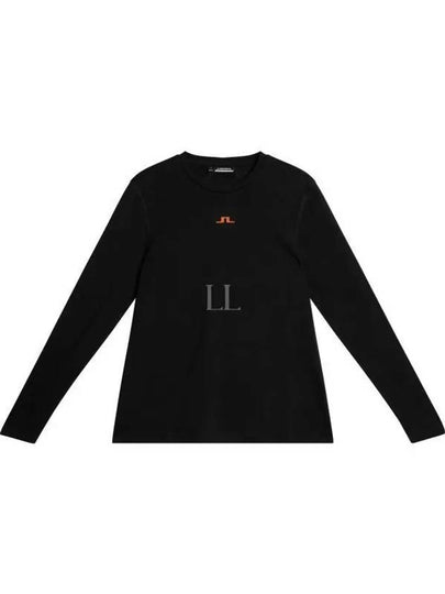 Shauna Logo Long Sleeve T-Shirt Black - J.LINDEBERG - BALAAN 2