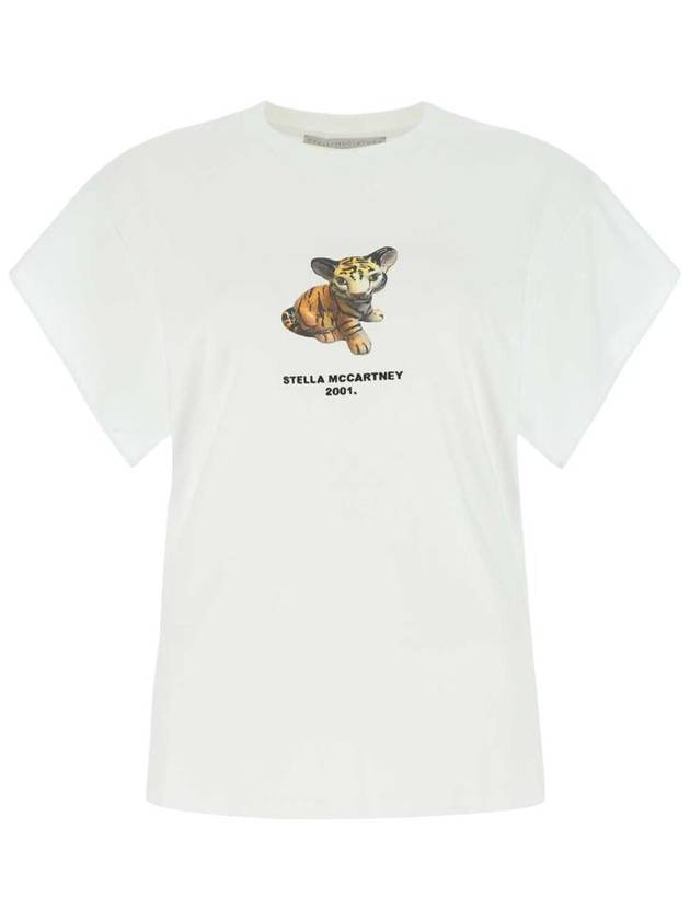 Women's Tiger Print Short Sleeve T-Shirt White - STELLA MCCARTNEY - BALAAN 2