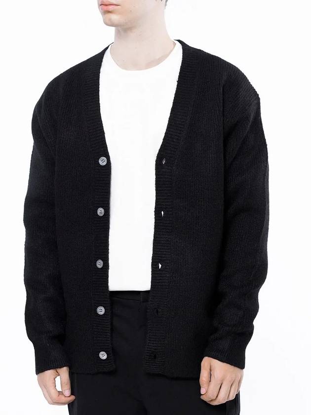 Men s M243OT01BK Dense Hachi Wool Blended Y neck Knit Cardigan Black - CHANCE'S NOI - BALAAN 4