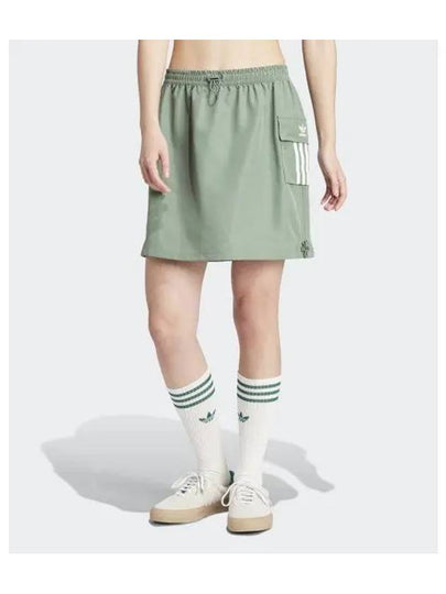 3 Stripe Short Cargo H Line Skirt Trace Green - ADIDAS - BALAAN 2