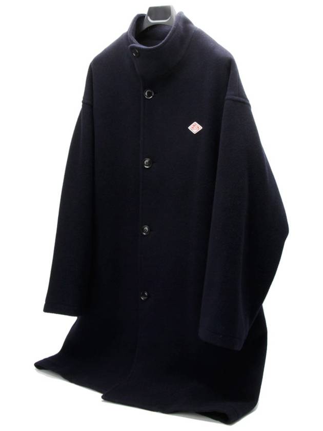 High neck collar wool coat navy 11142hva - DANTON - BALAAN 3