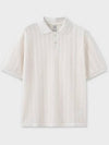 Lace Pique Short Sleeve Shirt Ivory - NOIRER - BALAAN 3