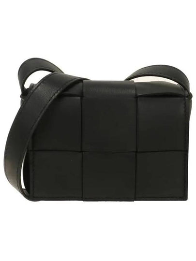 Intrecciato Cassette Small Cross Bag Black - BOTTEGA VENETA - BALAAN 2